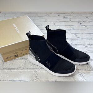 Michael Kors Sterling Bootie in Black and Silver